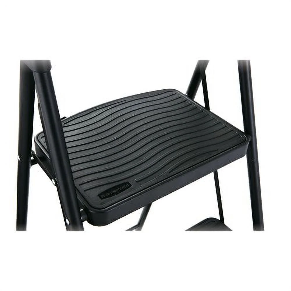 Rubbermaid RMS-3T 3-Step Steel Step Stool with Project Tray, 225 lb. Cap.