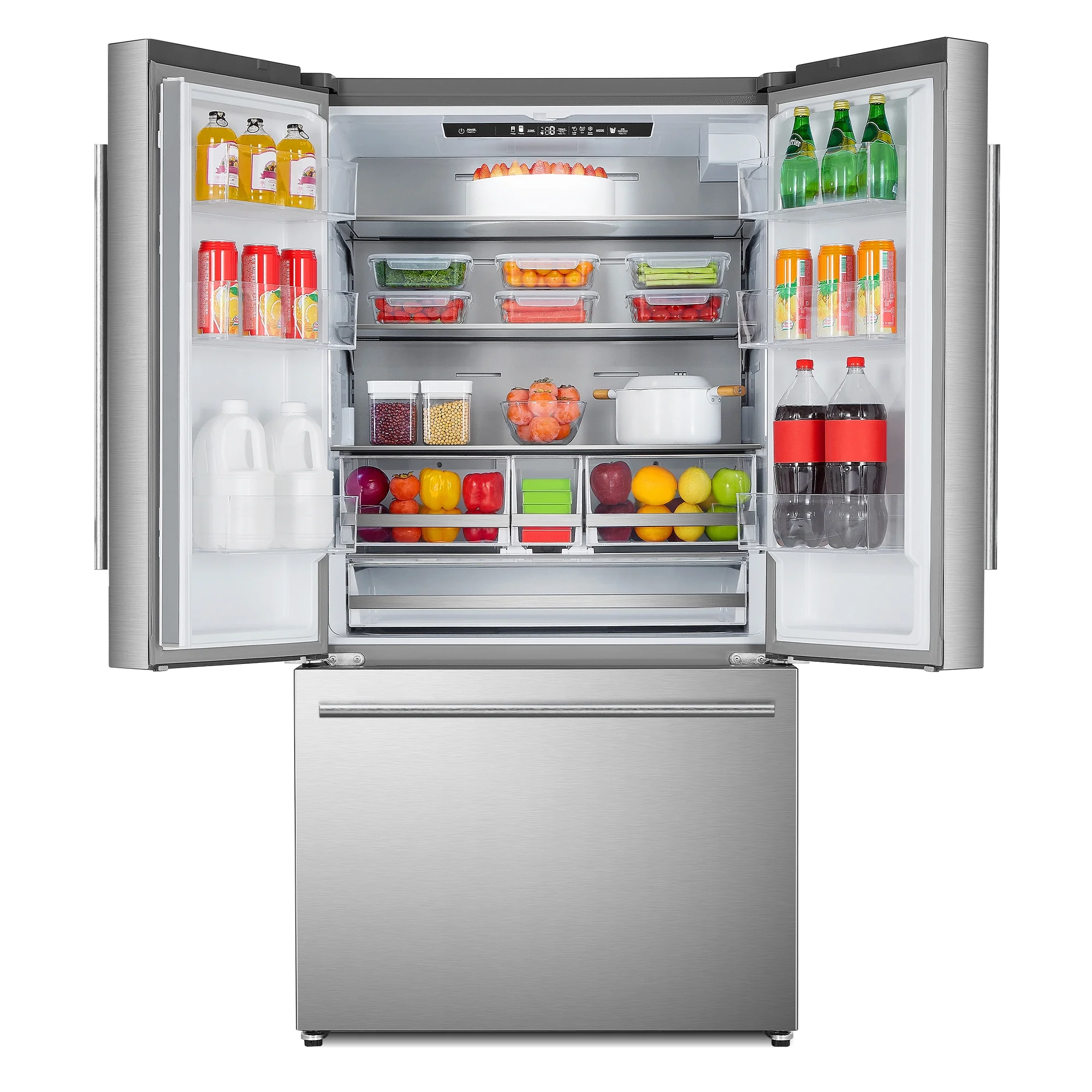 22.4 cu. ft. 3-Door French Door Refrigerator Water Dispenser in Stainless Steel