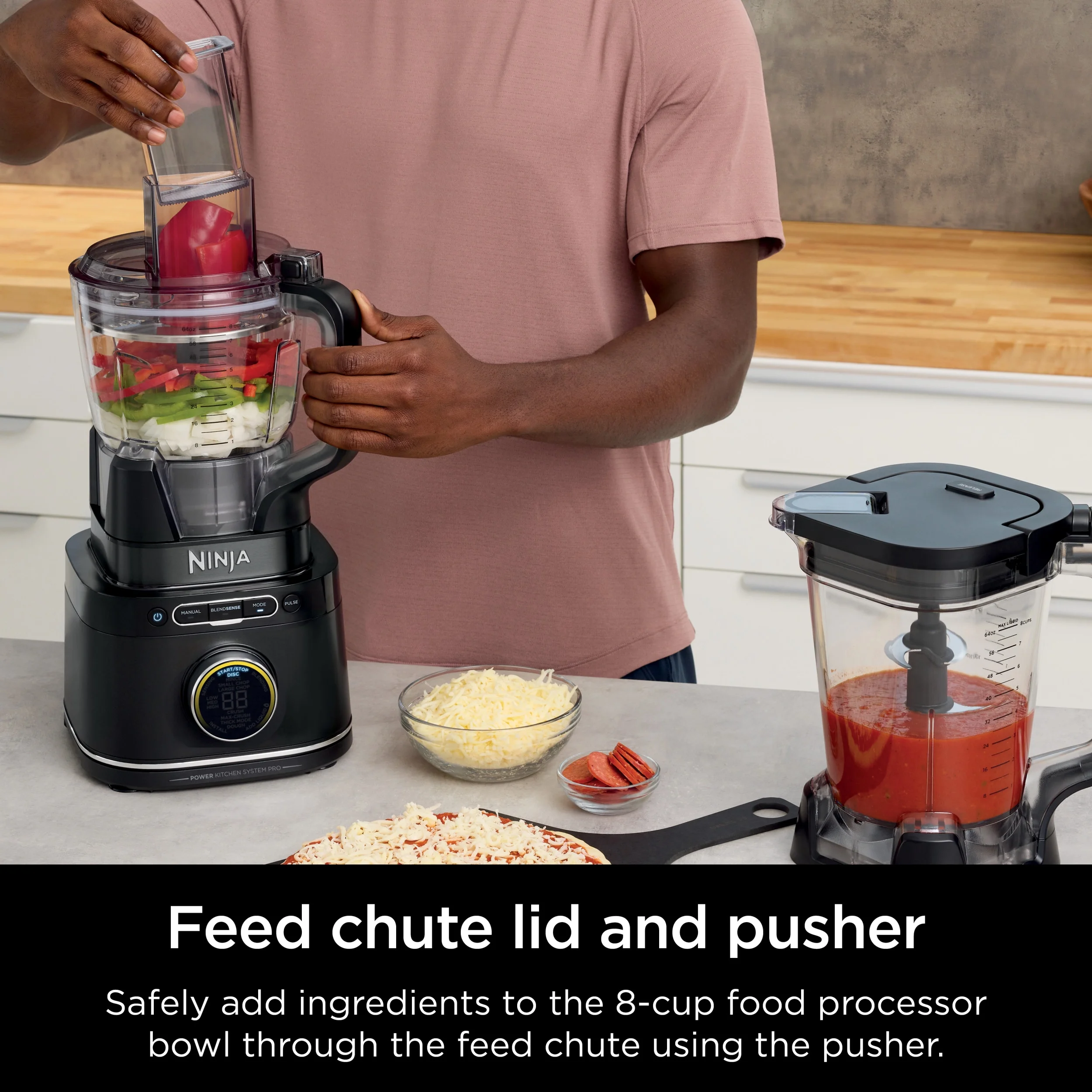Ninja Detect Kitchen System Power Blender + Processor with Blend Sense Technology, Silver, TB400