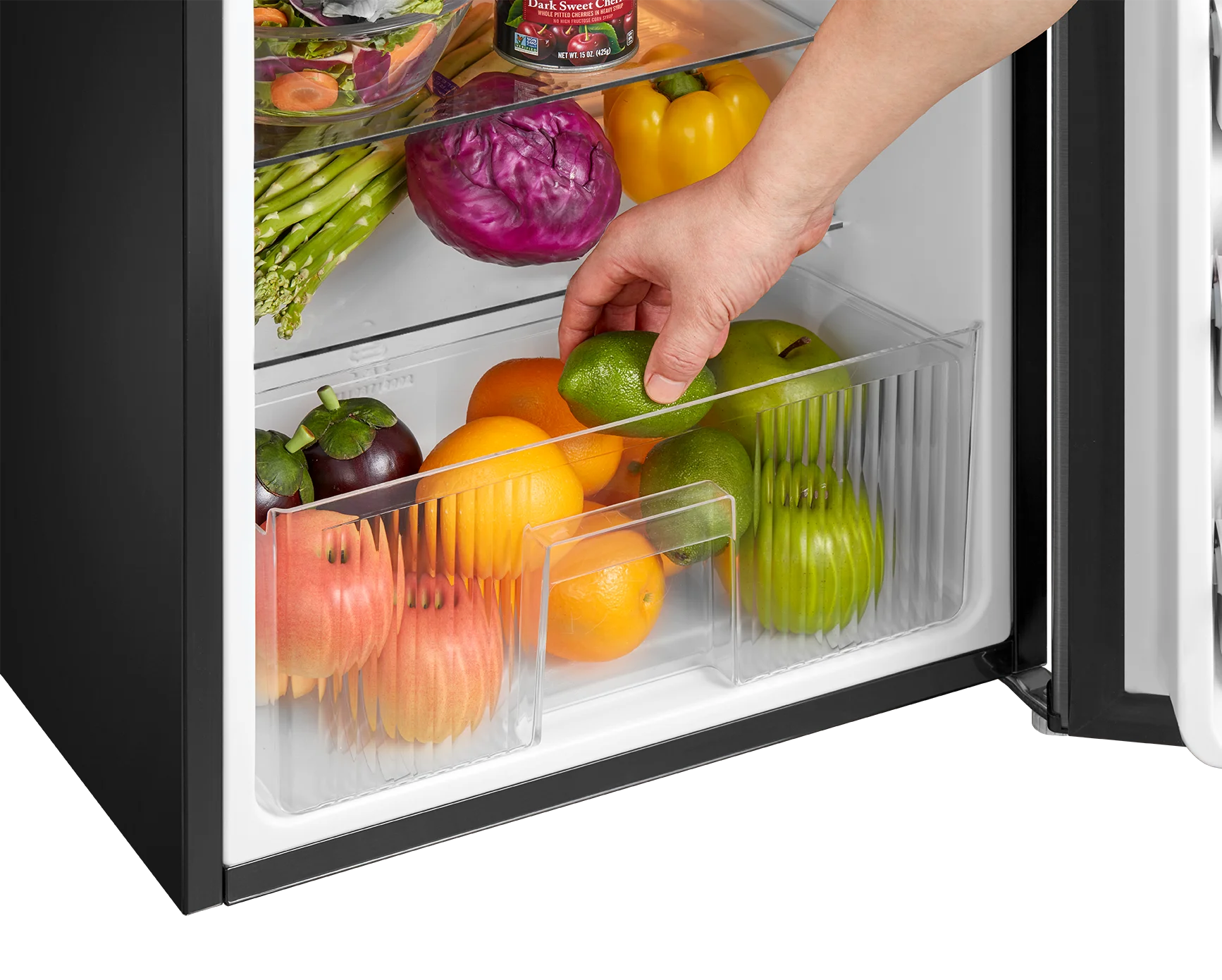 Mainstays 3.2 Cu. ft. 2-Door Refrigerator with Freezer, Stainless Steel Look