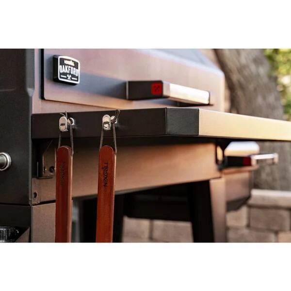 Oakford 1150 Reverse Flow Offset Smoker Charcoal Grill in Black