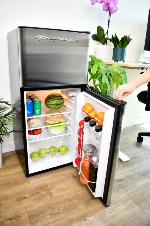 Frigidaire, 4.5 Cu. ft., 2 Door Compact Refrigerator-Chrome Trim, EFR451, Platinum