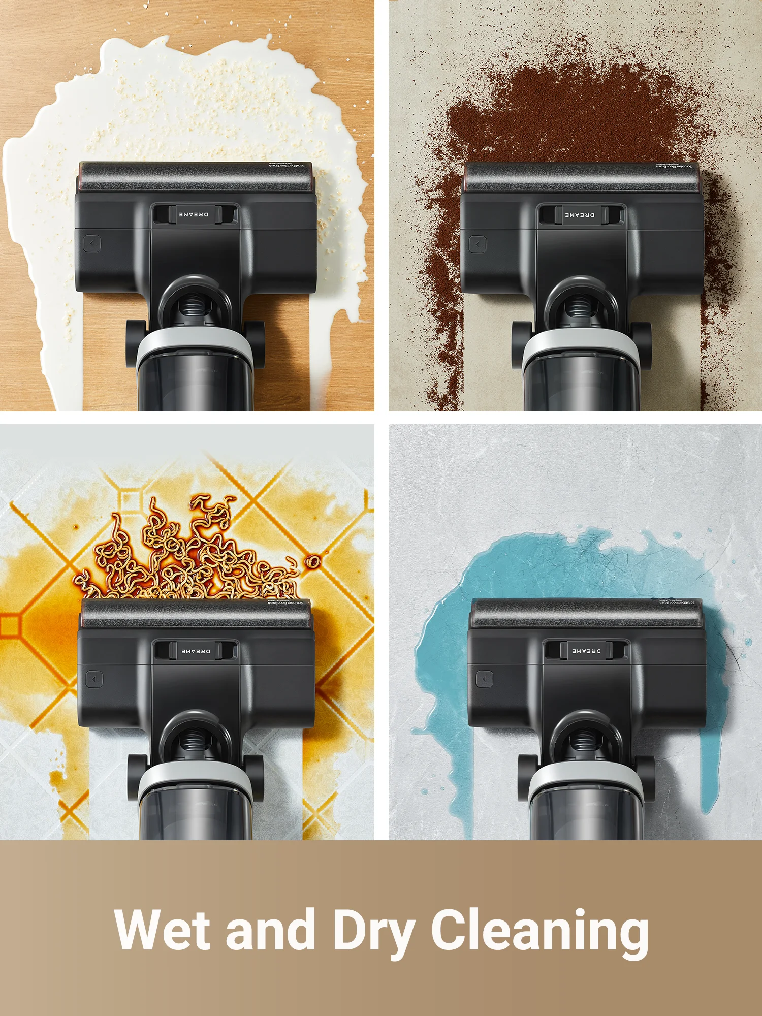 Dreame H12 Pro 900ml, 300W HP Wet Dry Vacuum Cleaner for Hard Floors with Accessories Included