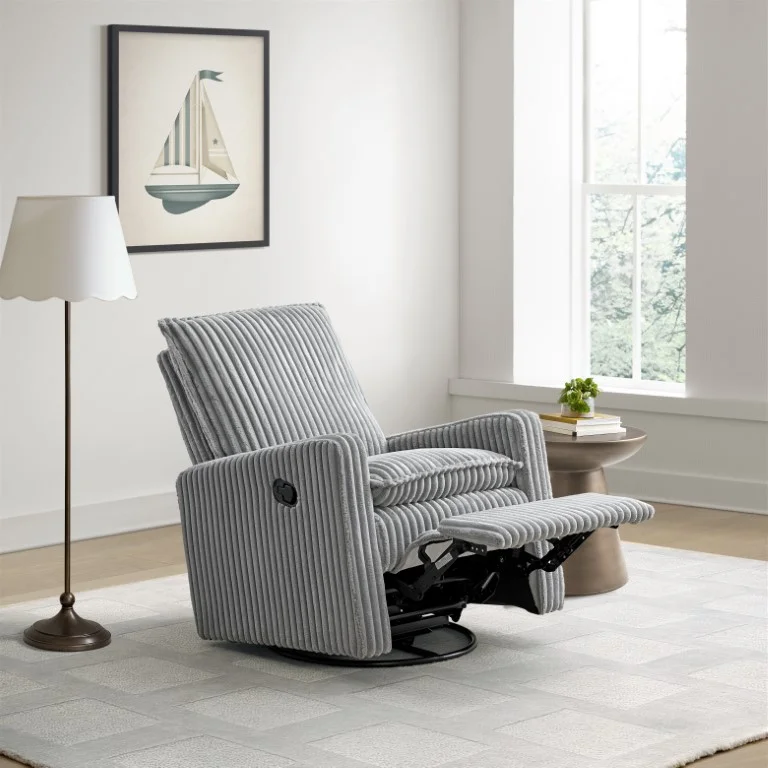 Soho Baby Coventry Glider Recliner Boucle White