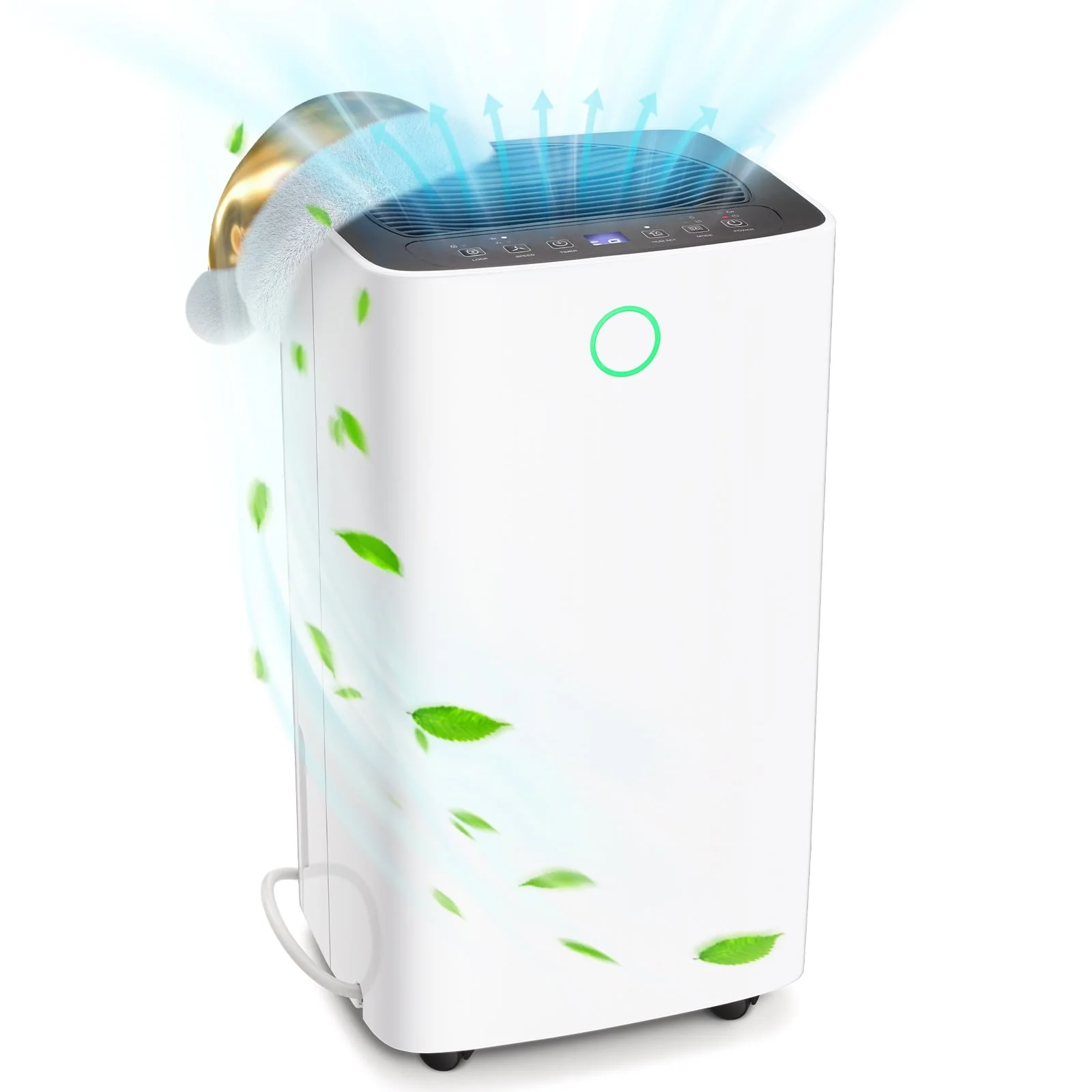 KISSAIR 30 Pint Dehumidifiers, 1000 Sq. Ft Dehumidifier with Drain Hose, 0.53 Gallon Water Tank, 3 Operation Modes, 24H Timer, Portable Dehumidifier for Basement/Bathroom/Laundry Room