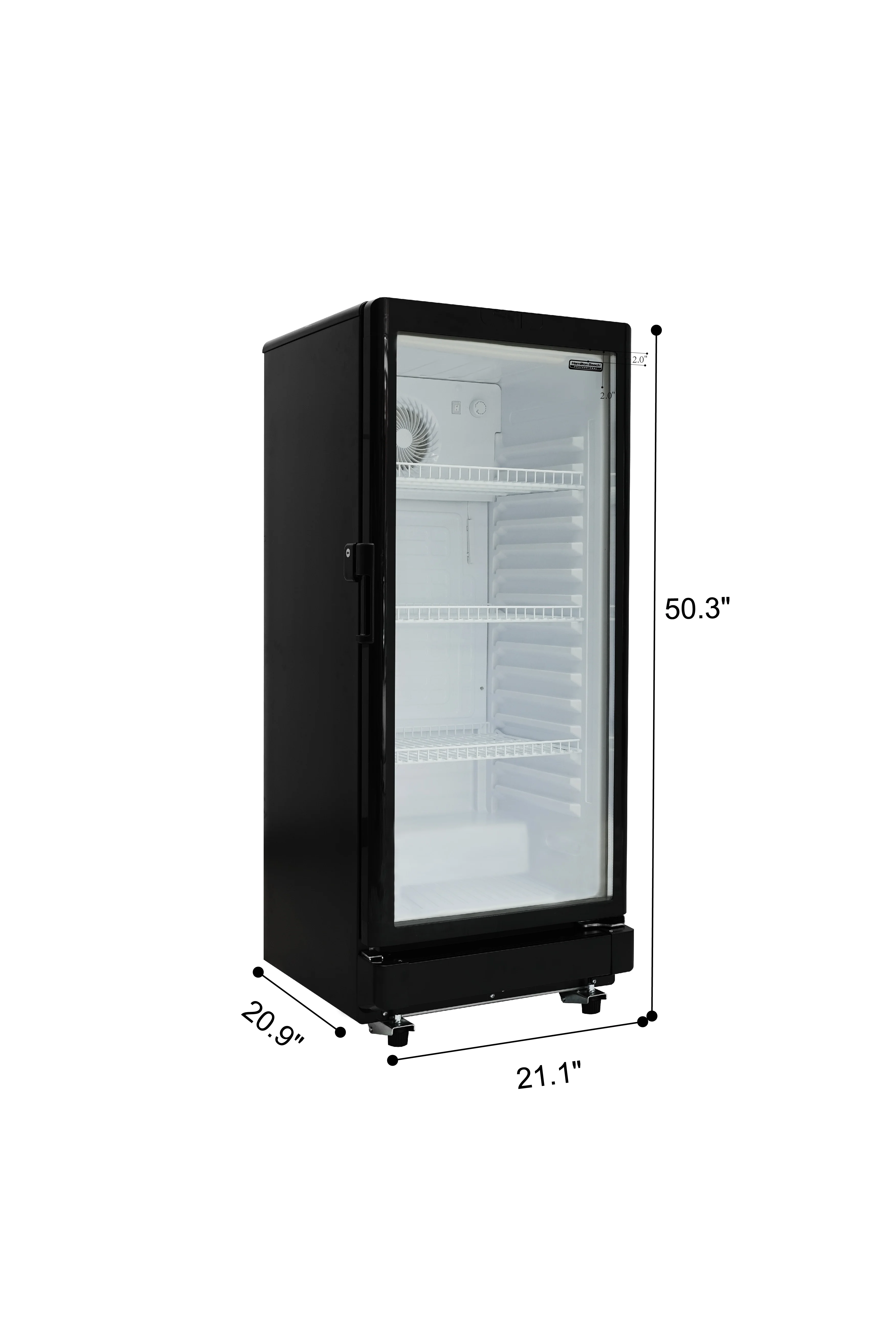 Hamilton Beach, 6.0 CU. FT. Commercial Beverage Glass Door Refrigerator