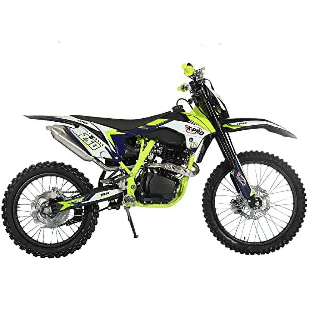 X-Pro Brand New Titan 250cc Gas Pit Dirt Bike with LED Headlight, 5-Speed Manual Transmission, Electric/Kick Start! Big 21