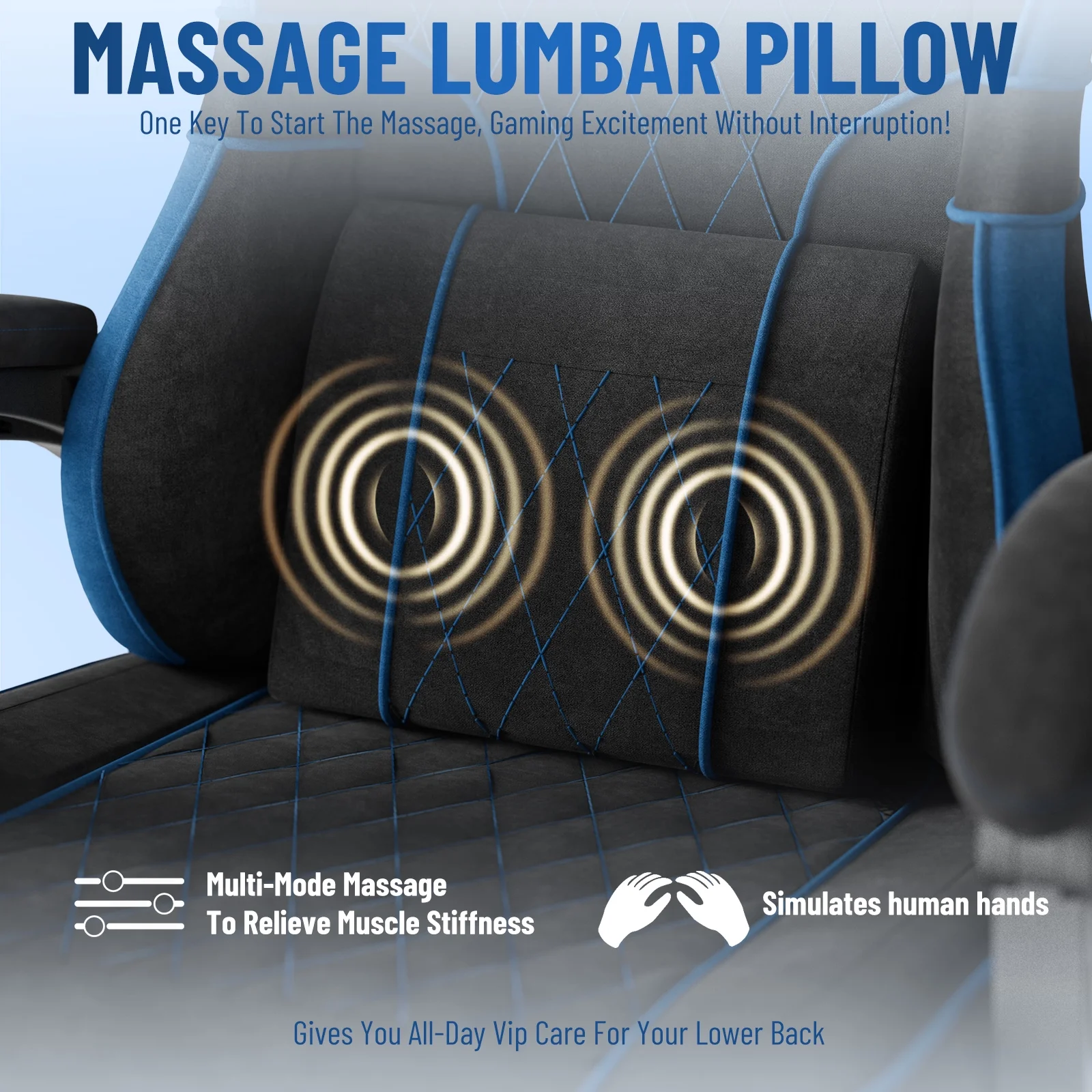 SOONTRANS Gaming Chair for Adults, Velvet Fabric High Back Comfortable Video Game Chair with Footrest and Massage Lumbar Cushion, Racing Computer Desk Chair, Ergonomic Gamer Chair, Black/Grey