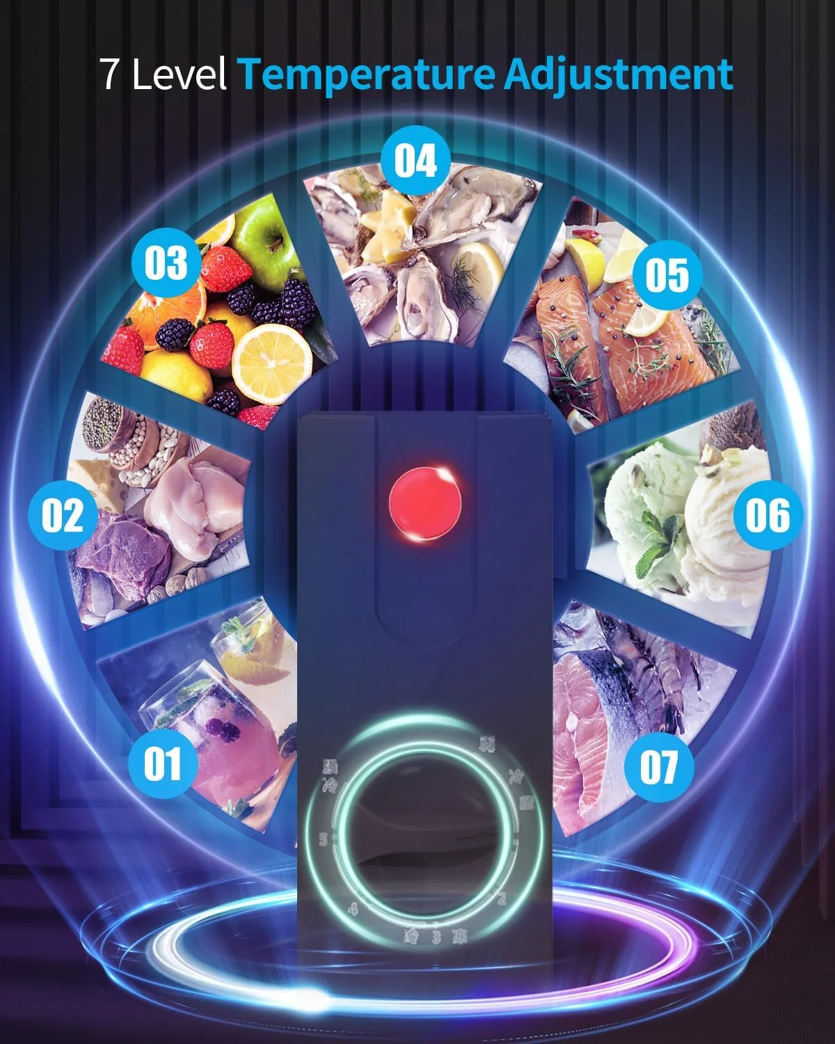 TABU 3.5 Cu ft Chest Freezer,Deep Freezer with Top Open Door and Removable Storage Basket, (Black)