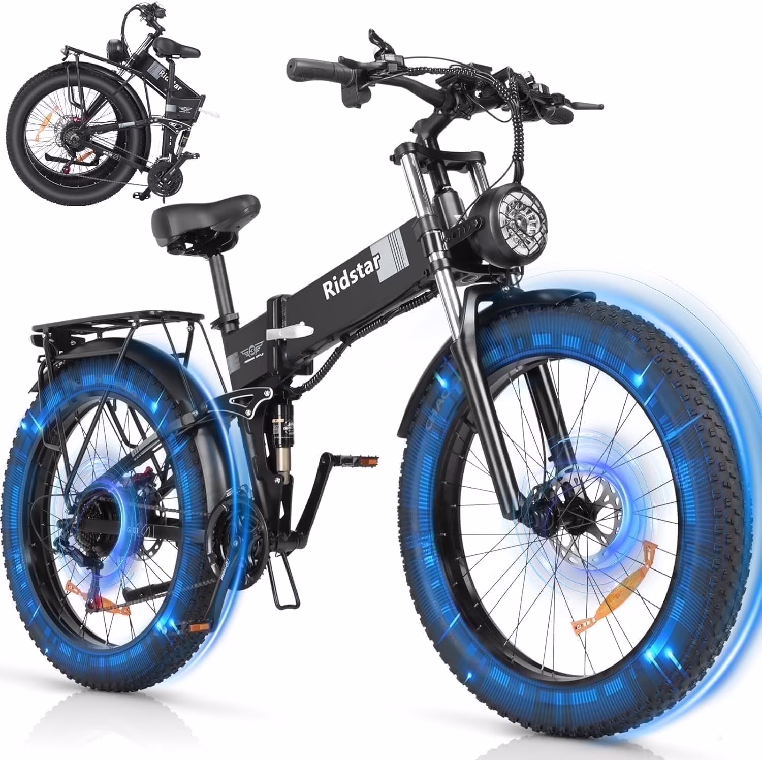 Dual Motor PEAK 3000W Electric Bike for Adults,31mph 48V 23Ah Electric Bicycle,26