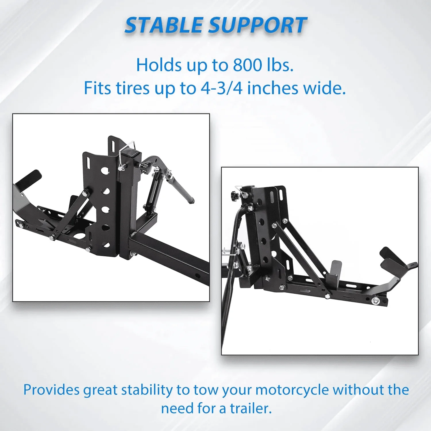 Kojem 800lb Motorcycle Trailer Hitch Carrier Tow Dolly Hauler Mount Rack 2 