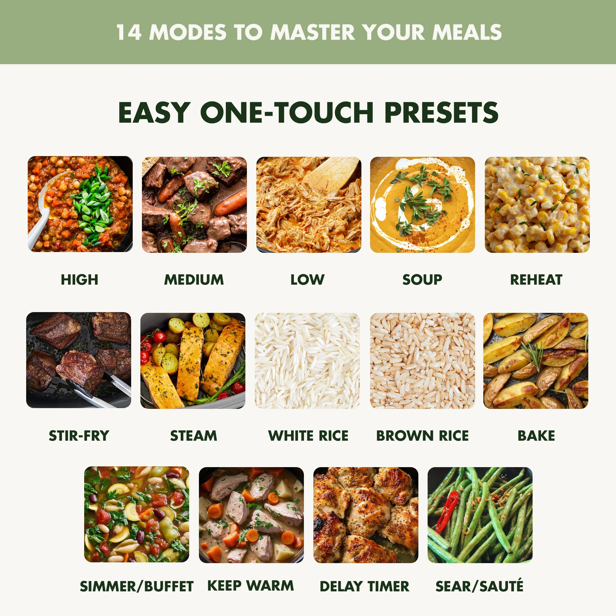 GreenPan 6-Quart, 14-in-1 Slow Cooker, Family Size, Ceramic Nonstick, Dishwasher Safe Parts, Black