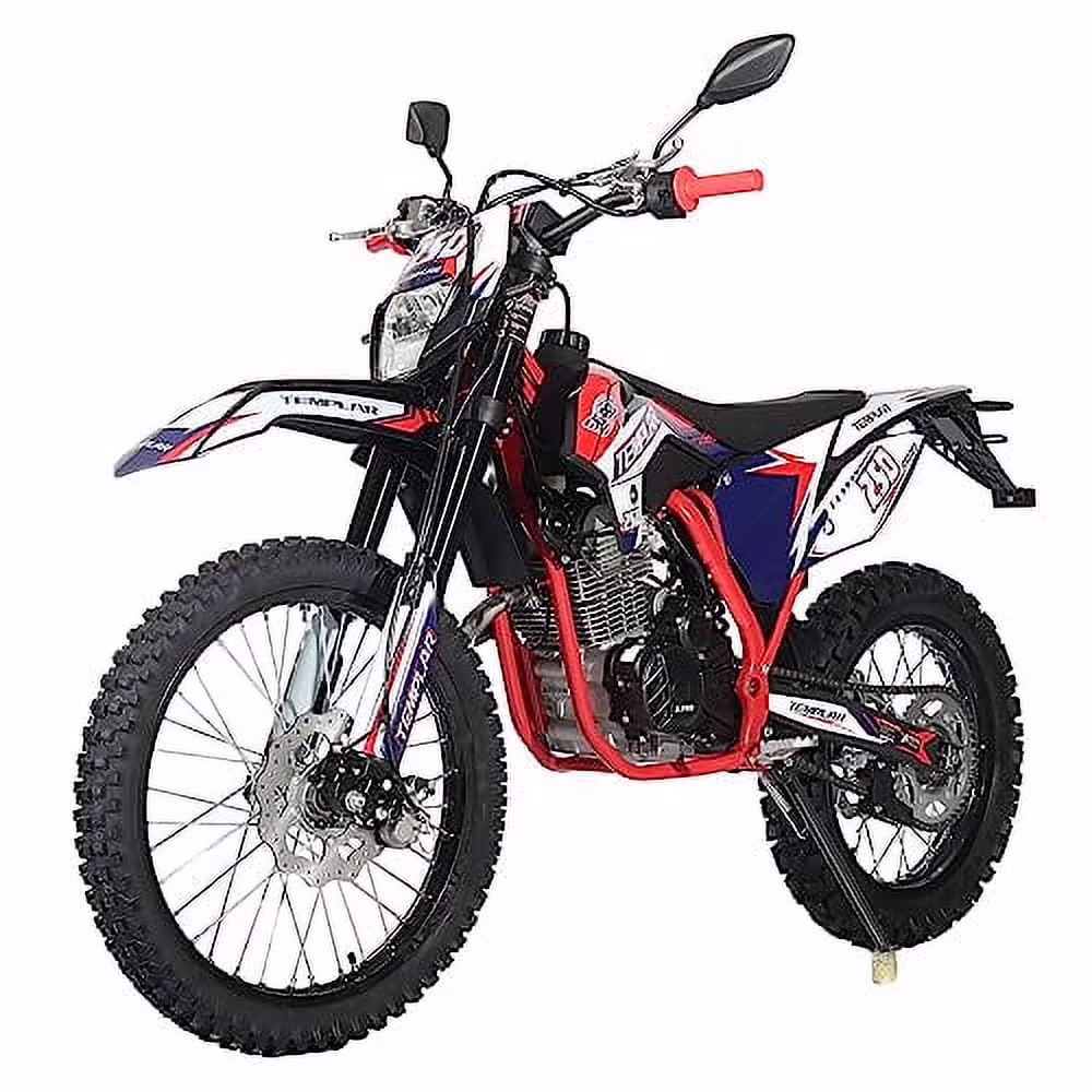 X-Pro Brand New Templar 250cc Zongshen Brand Engine Gas Dirt Bike Pit Bike with All Lights and 5-Speed Manual Transmission, Electric/Kick Start! Big 21