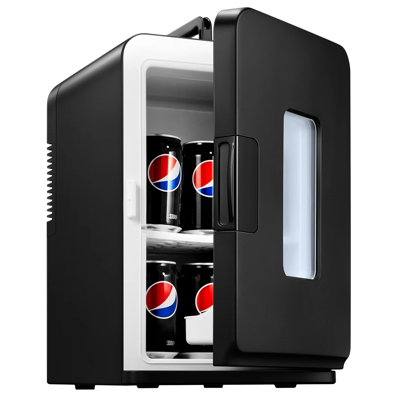 15L/21 Can Mini Fridge for Bedroom Refrigerator Cooler&Warmer, AC/DC, 1 Door, 11.8