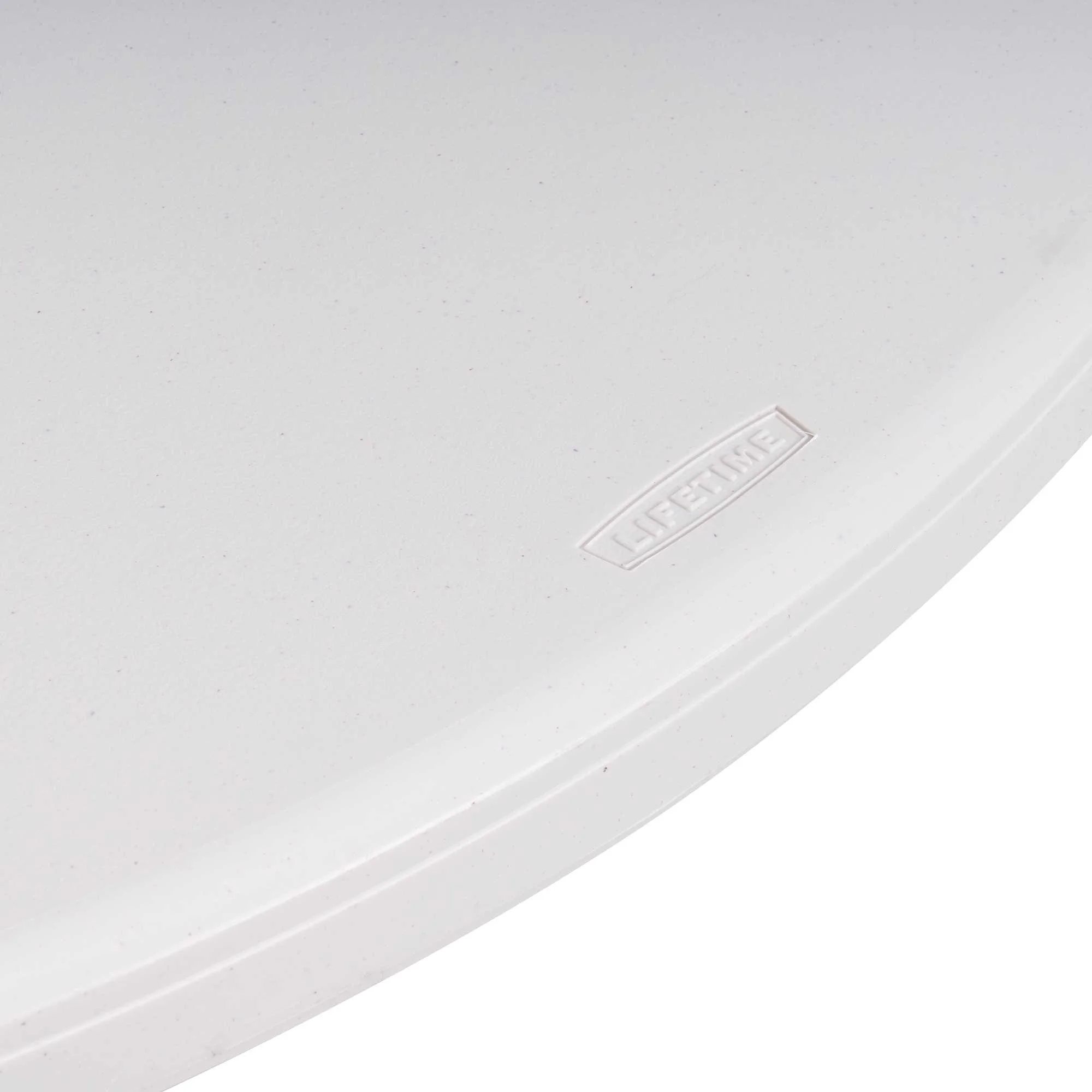 Lifetime Commercial Fold-in-Half 60 in Indoor/Outdoor Folding Round Table White Granite 1 Piece 1 Count