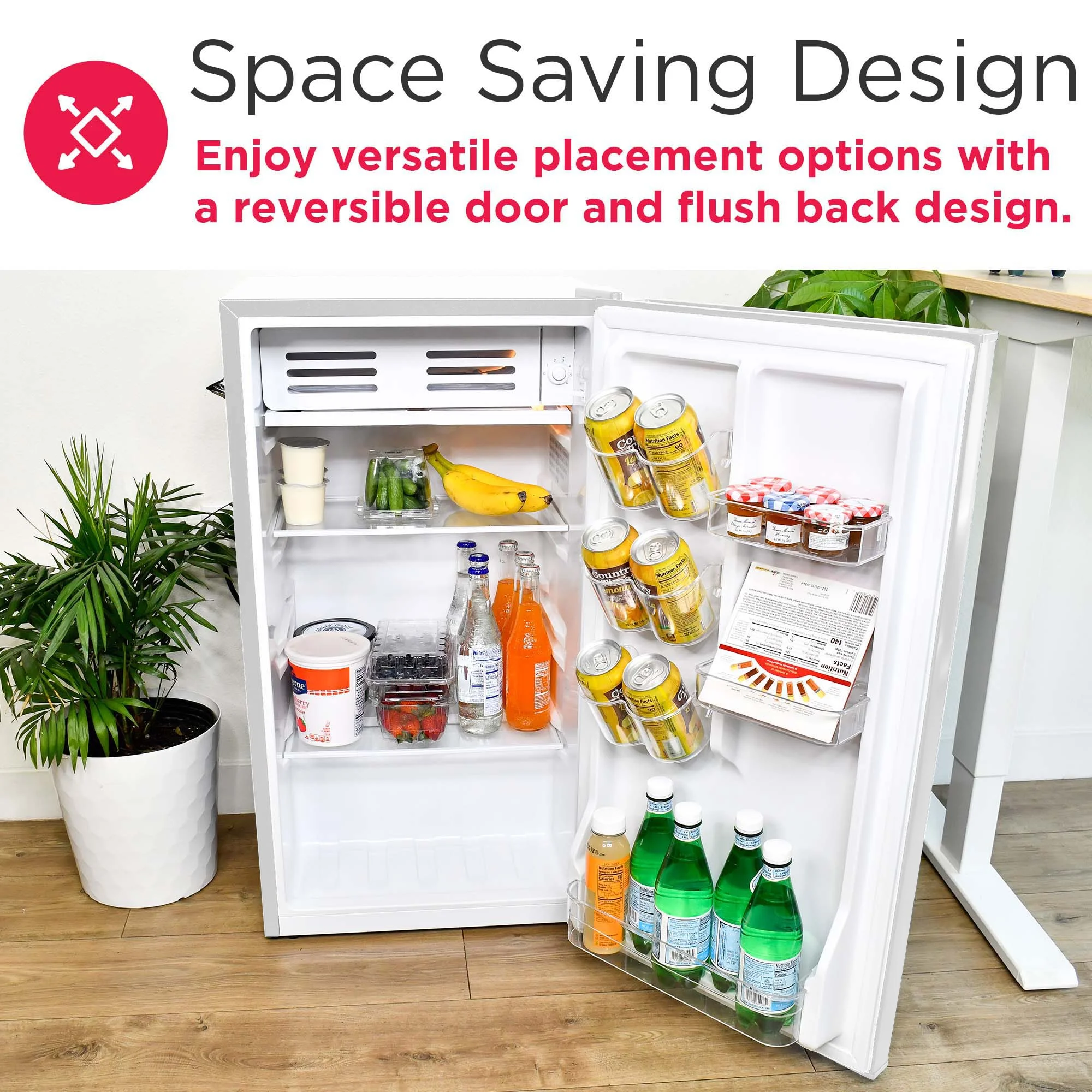 Frigidaire EFR376-C-PINK 3.2-Cu.-Ft. 65-Watt Retro Bar Fridge with Side Bottle Opener (Pink)