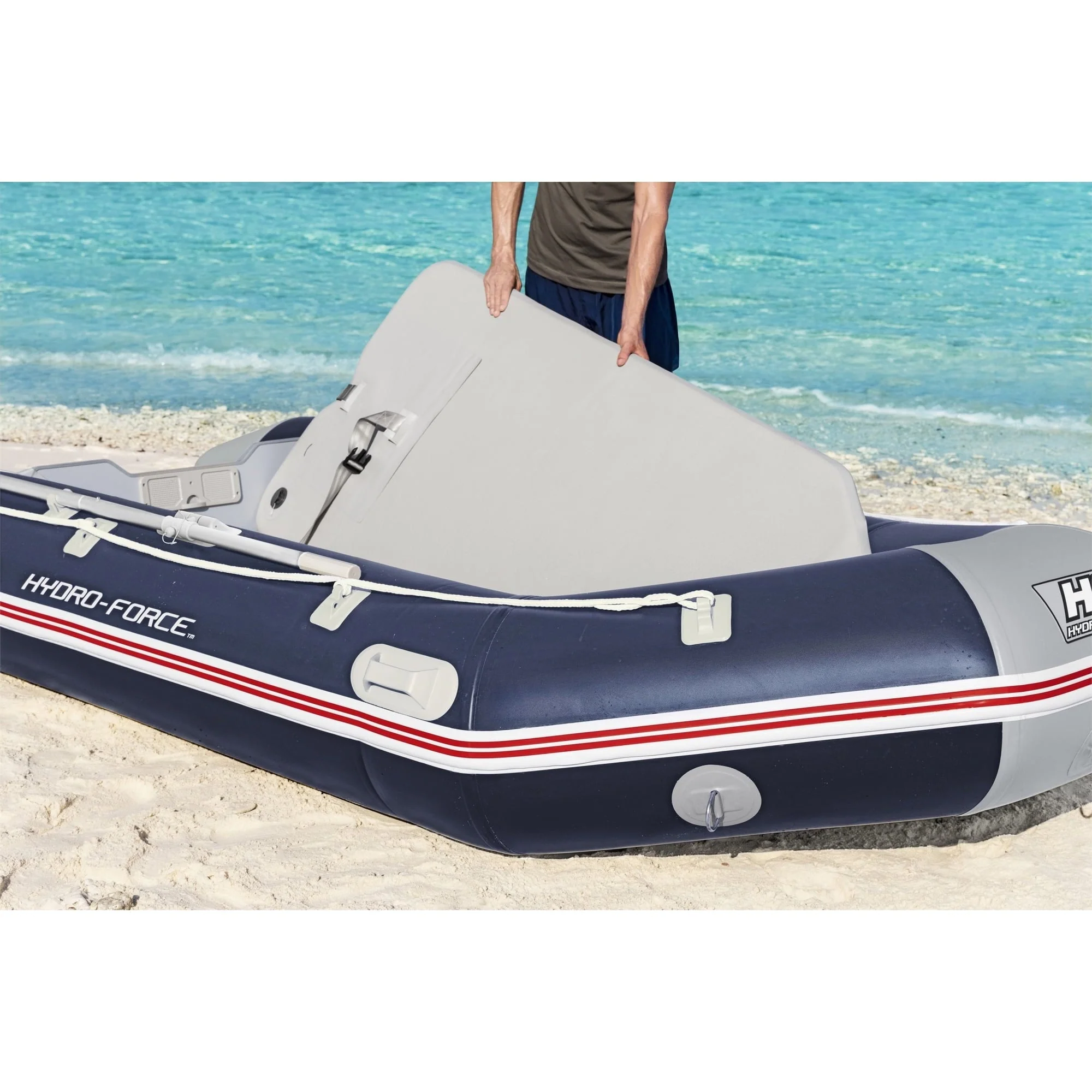 Bestway Hydro-Force Mirovia Pro Inflatable 5 Person Water Raft Boat Set