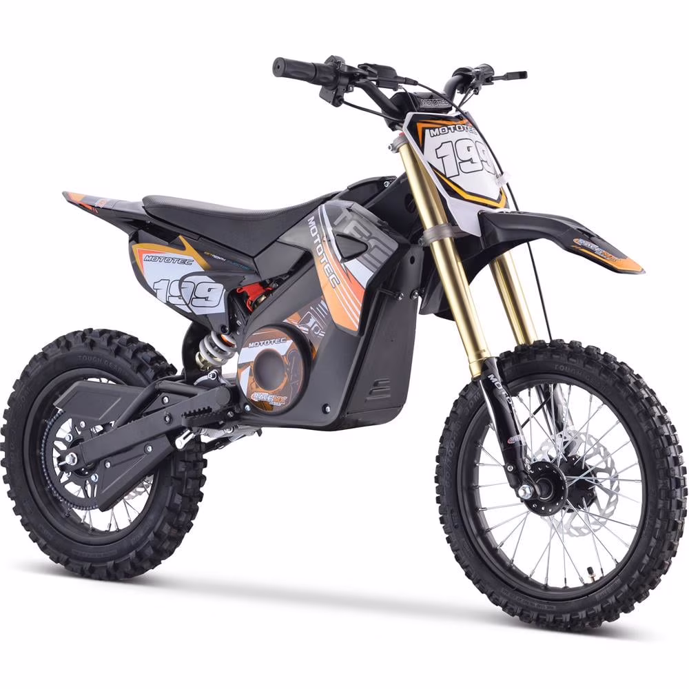 MotoTec 48v Pro Electric Dirt Bike 1800w Lithium Orange