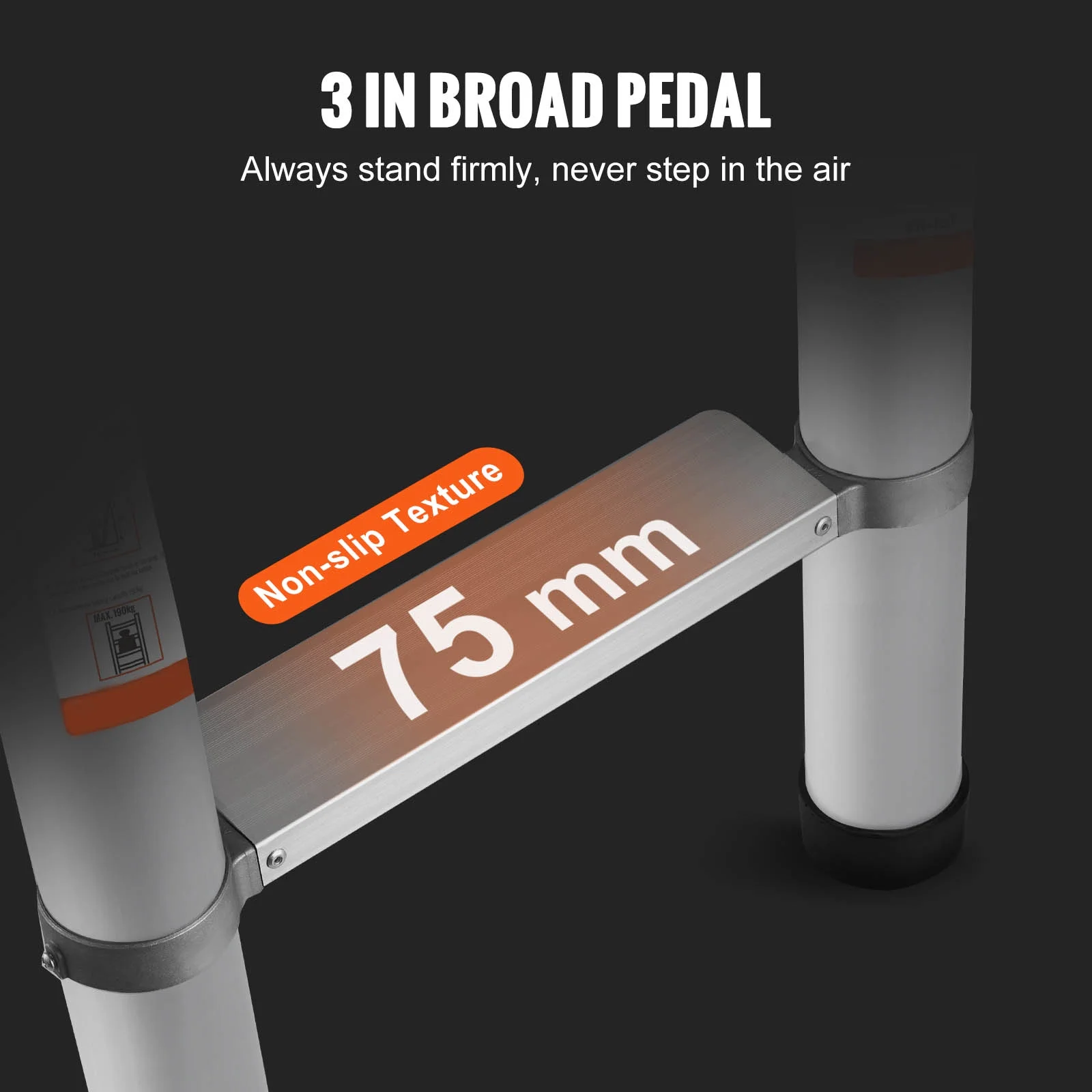 BENTISM 15 FT Telescoping Ladder, 400 lbs Load Capacity Aluminum Telescopic Extension Ladder, Multi-purpose Collapsible Ladder for RV, Home or Outdoor Work