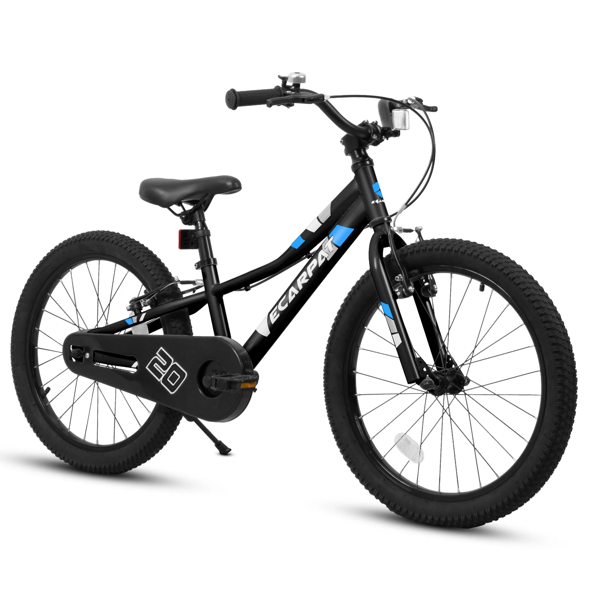 Ambifirner 20 Inch BMX Style Bike, Hi-Ten Carbon Steel Frame with Front V-Brake & Rear Coaster Brake, Easy Assembly, Adjustable Seat for Learning Riders (Blue)