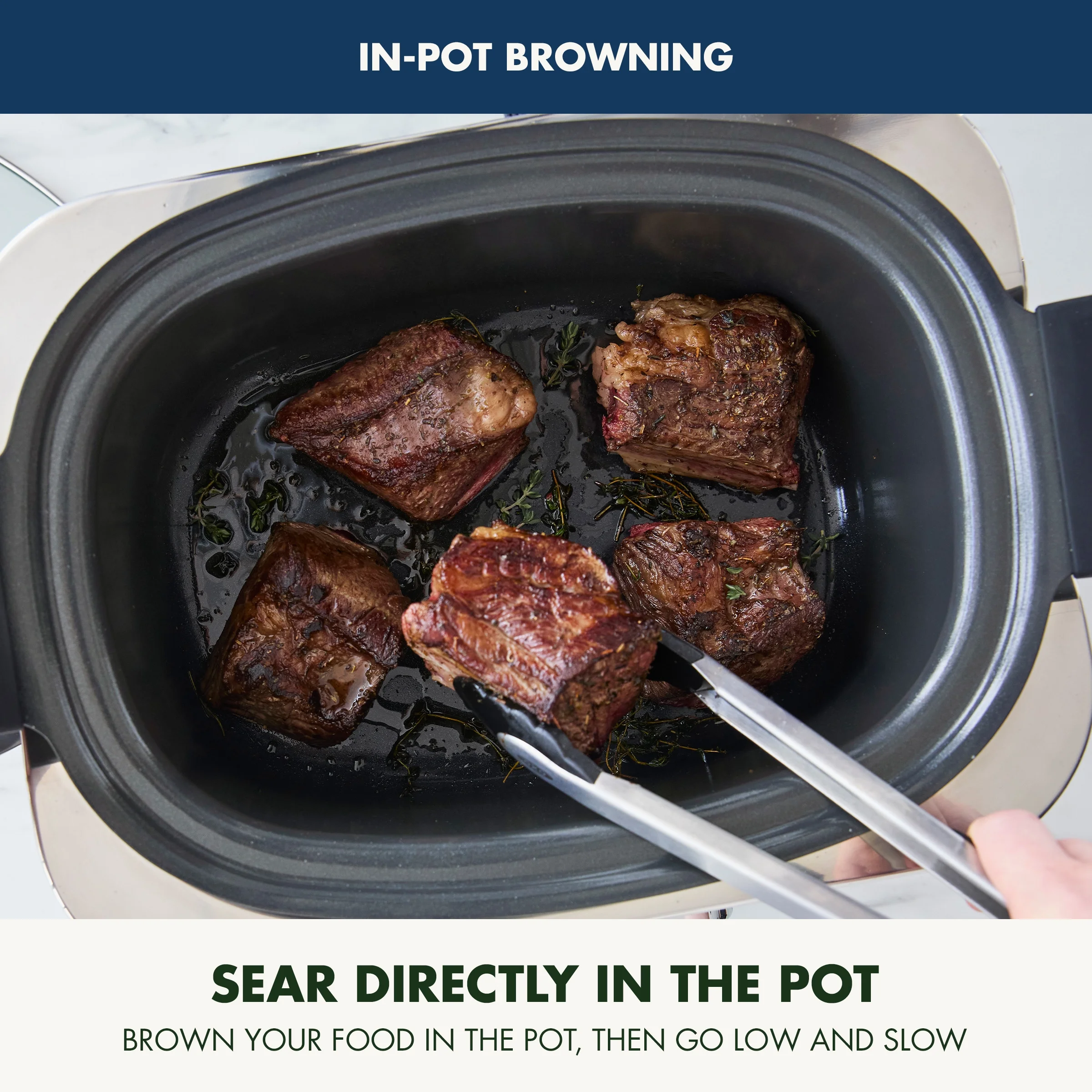 GreenPan 6-Quart, 14-in-1 Slow Cooker, Family Size, Ceramic Nonstick, Dishwasher Safe Parts, Black