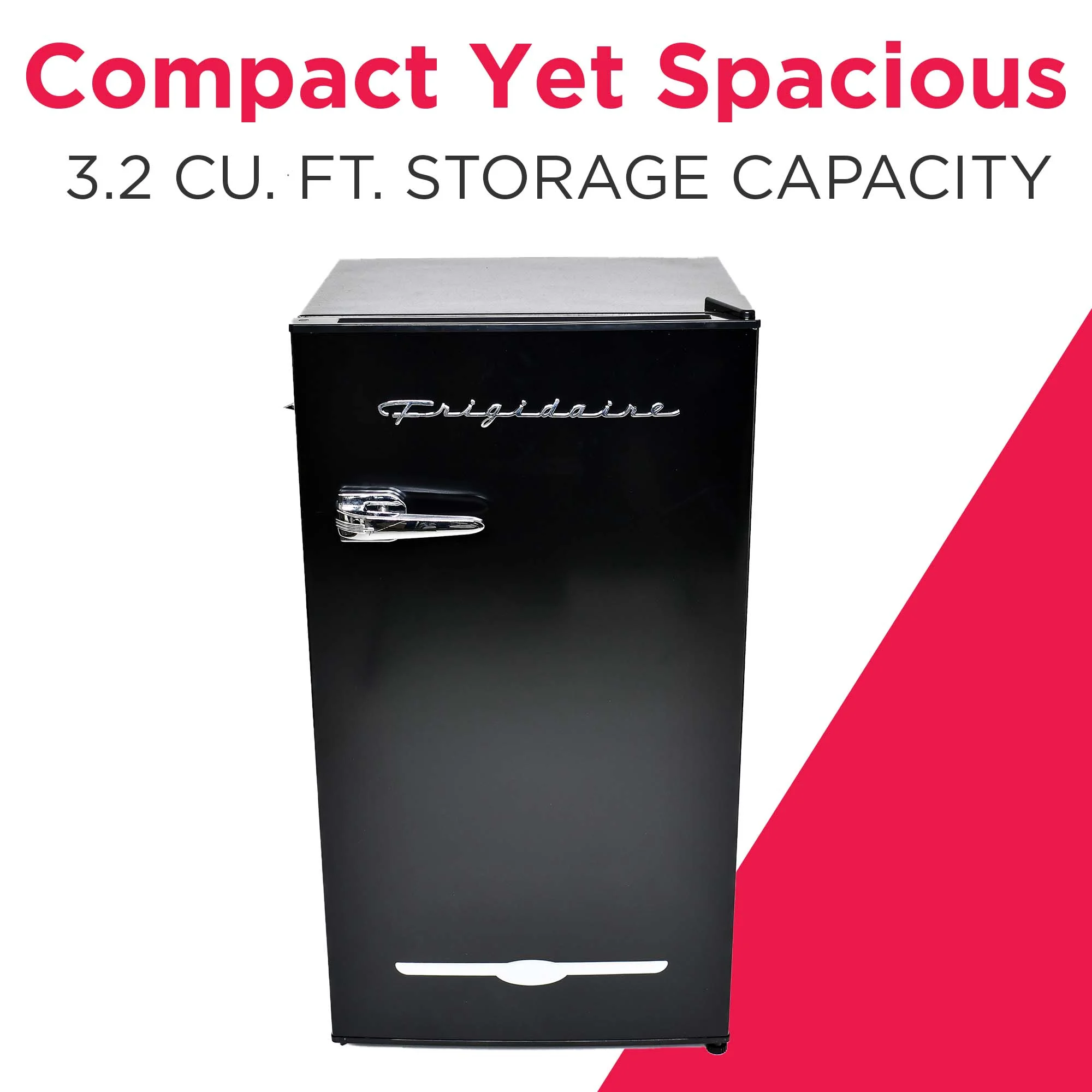 Frigidaire EFR376-C-PINK 3.2-Cu.-Ft. 65-Watt Retro Bar Fridge with Side Bottle Opener (Pink)