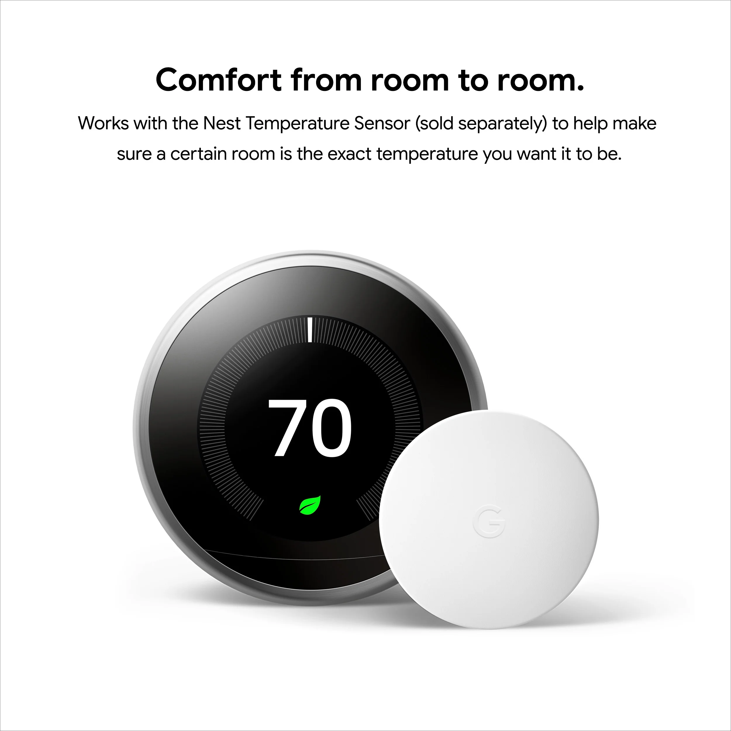 Nest Smart Learning Thermostat - 3rd Generation - Stainless Steel