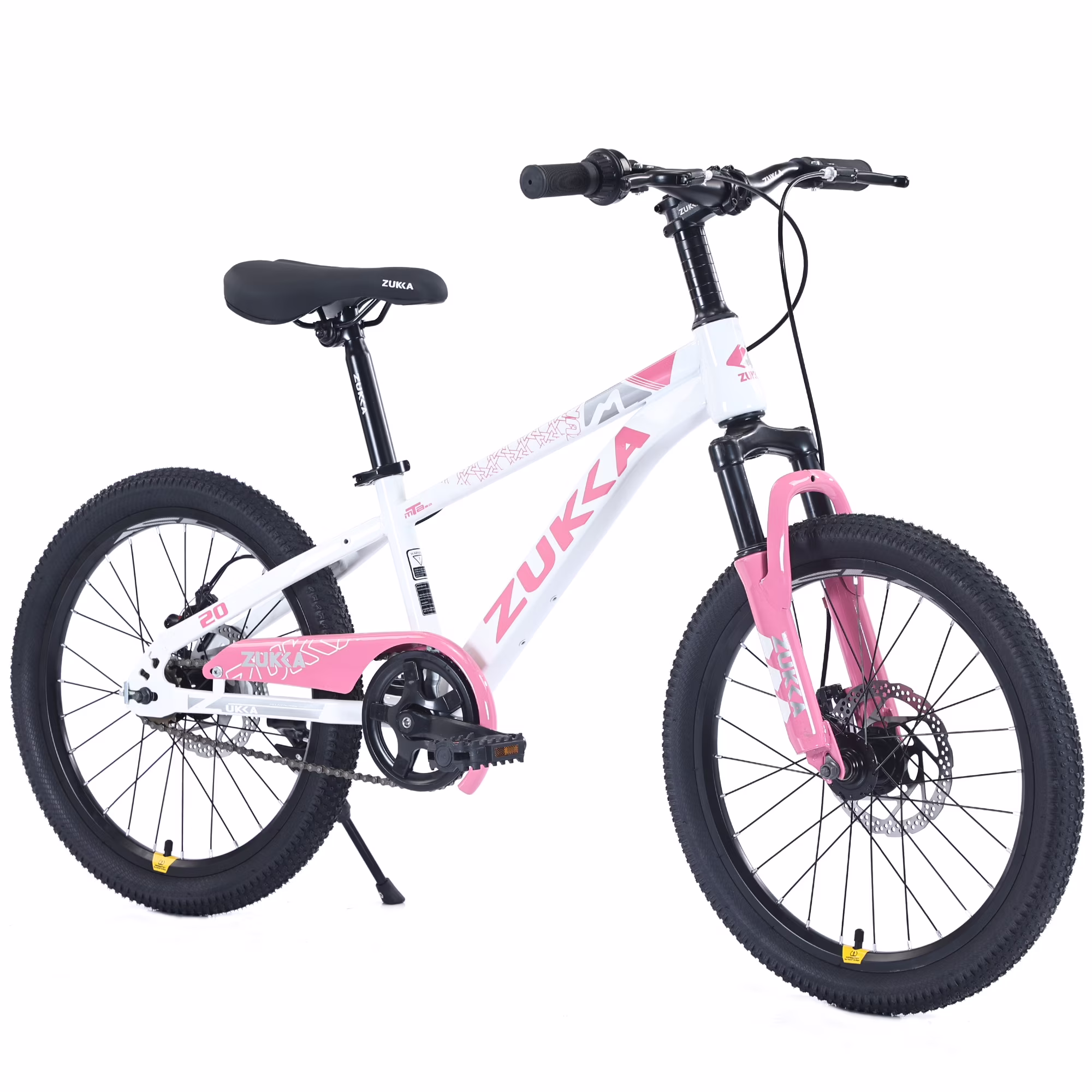 20-Inch Mountain Bike with Suspension Fork, Adjustable Saddle & Disc Brakes,Pink