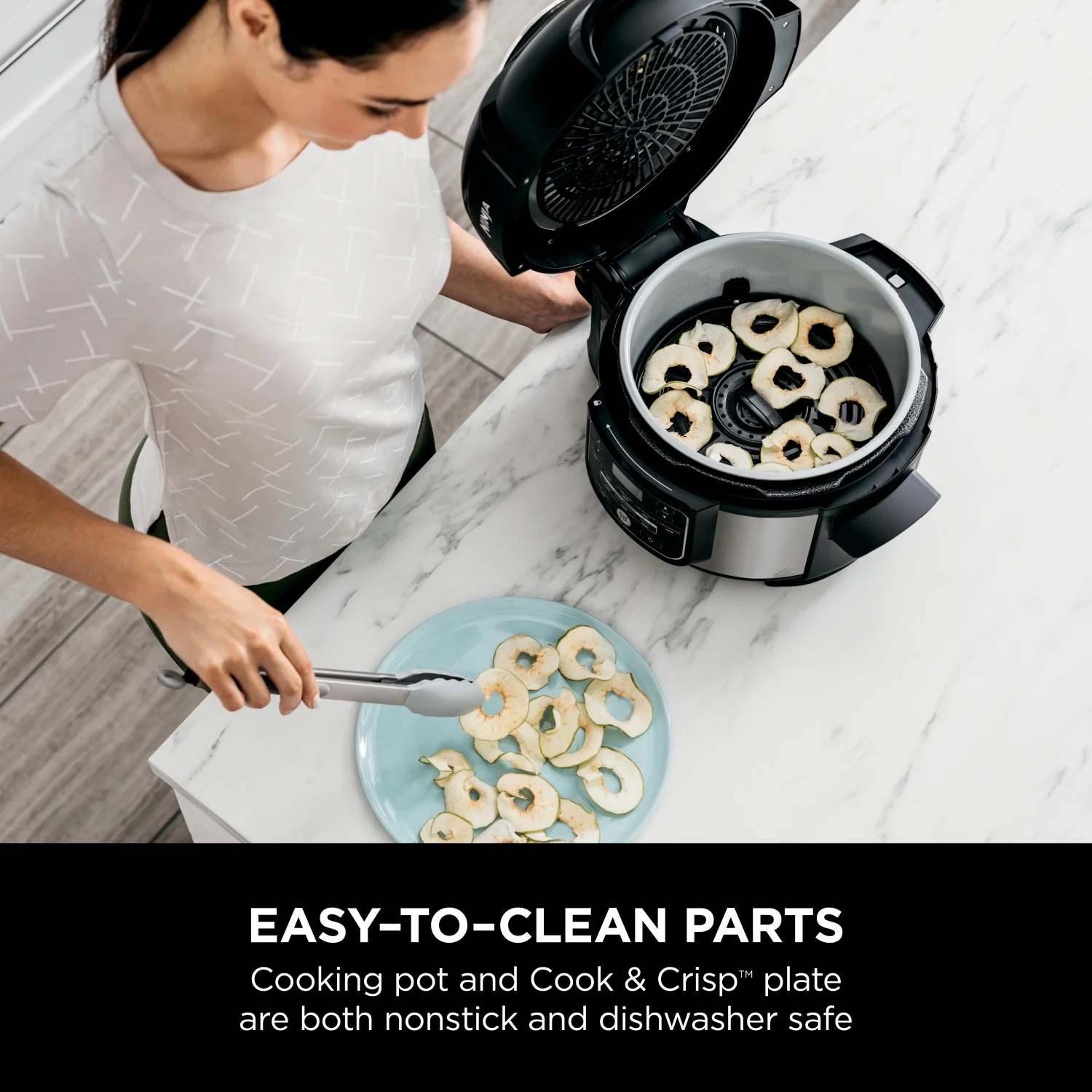 Ninja Foodi 10-in-1 5 Qt Pressure Cooker, Steamer, Bake, Broil, Dehydrate, Air Fryer, Non-Stick, FD101 Stainless Steel