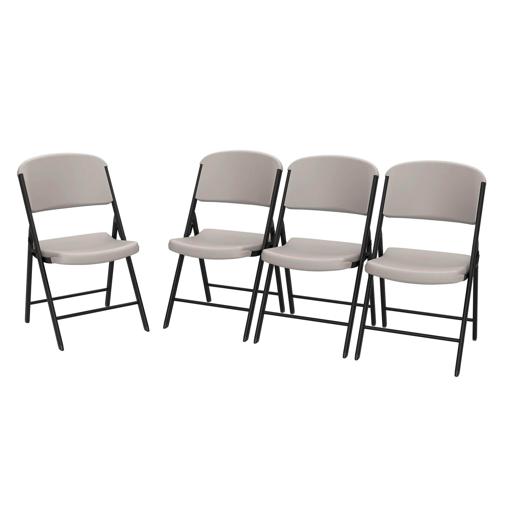 Lifetime Folding Chair, Indoor/Outdoor Commercial, White Granite, 4 Pack (42804)