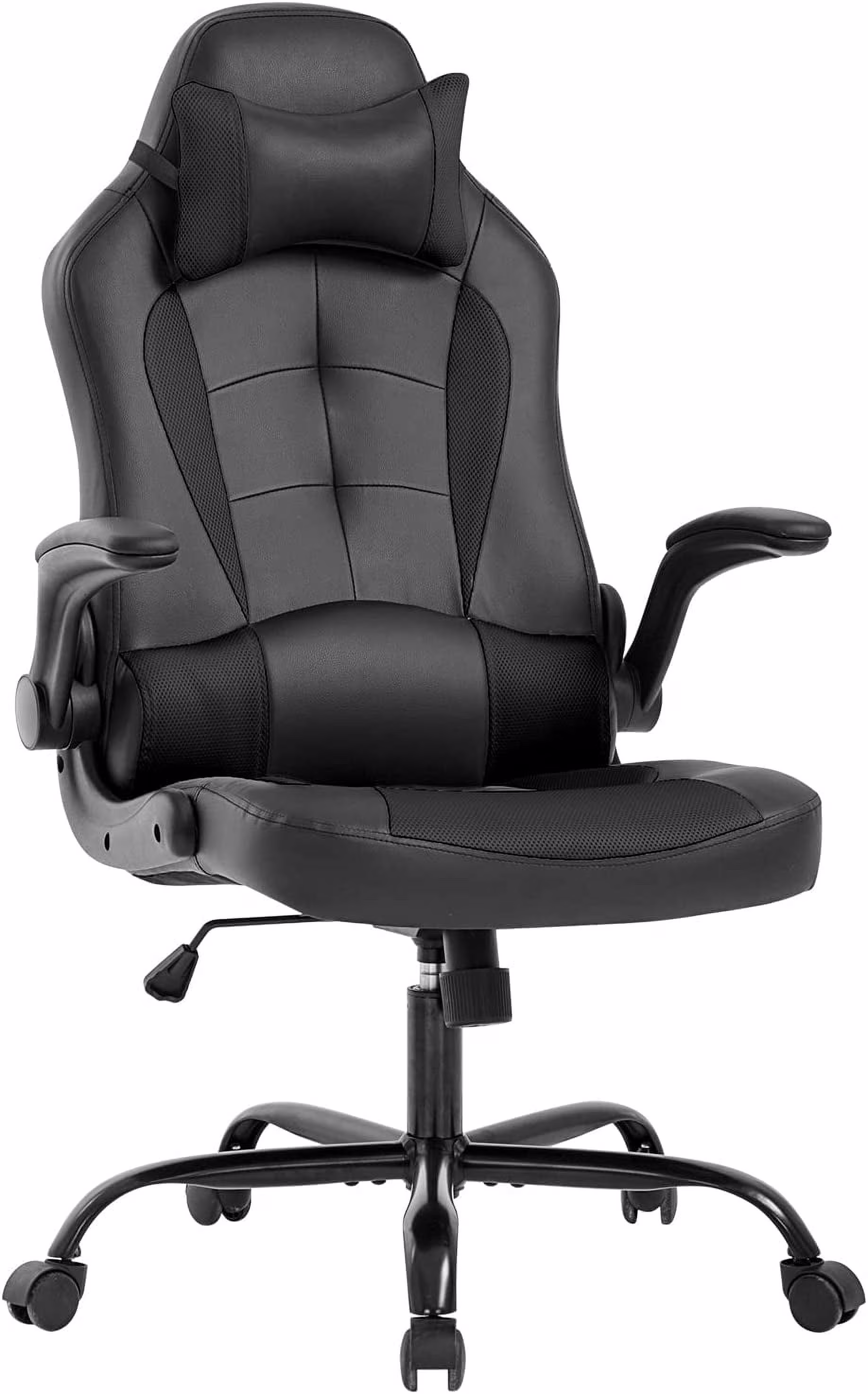 BestOffice Ergonomic Gaming Chair, Lumbar Support, Swivel Rolling for Men, Women(Black)